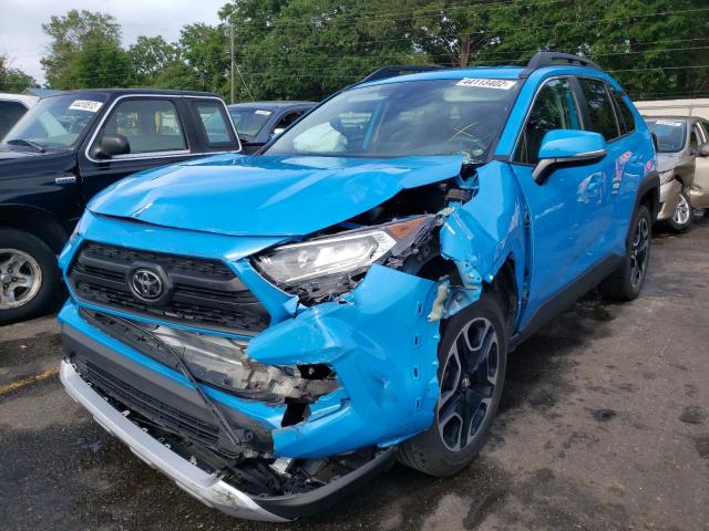 2T3J1RFV0KW042417 - 2019 TOYOTA RAV4 ADVENTURE BLUE photo 2