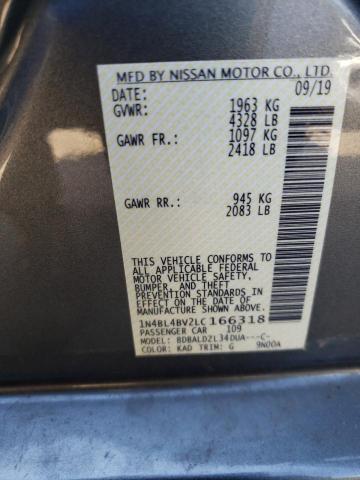 1N4BL4BV2LC166318 - 2020 NISSAN ALTIMA S GRAY photo 13