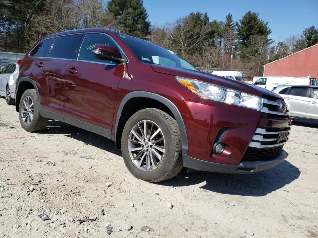 5TDJZRFH5KS948289 - 2019 TOYOTA HIGHLANDER SE BURGUNDY photo 4