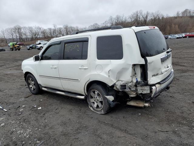 5FNYF4H90AB035605 - 2010 HONDA PILOT TOURING WHITE photo 2