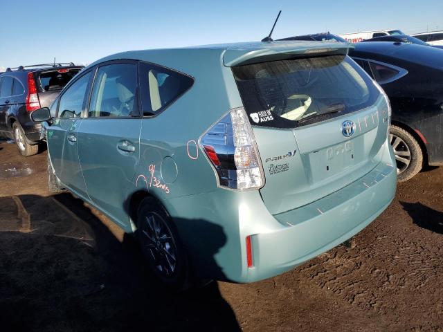 JTDZN3EU9D3201650 - 2013 TOYOTA PRIUS V TURQUOISE photo 2