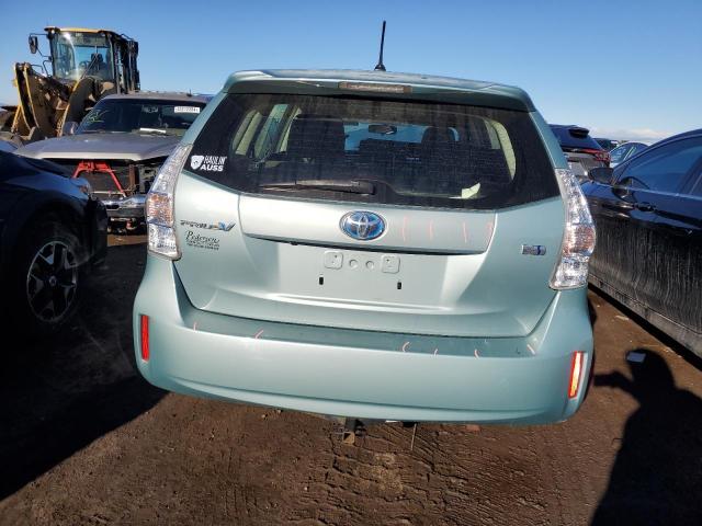 JTDZN3EU9D3201650 - 2013 TOYOTA PRIUS V TURQUOISE photo 6