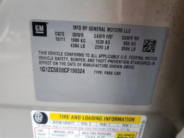 1G1ZC5E00CF199324 - 2012 CHEVROLET MALIBU 1LT 棕色 照片 12