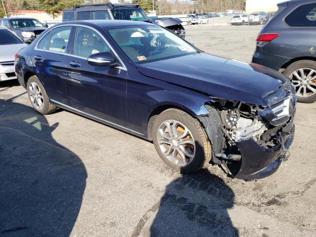 55SWF4KB6FU012760 - 2015 MERCEDES-BENZ C300 300 4MATIC BLUE photo 4