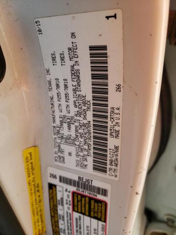 5TFRM5F18GX097894 - 2016 TOYOTA TUNDRA DOUBLE CAB SR/SR5 WHITE photo 12