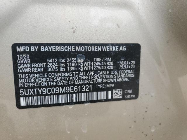 5UXTY9C09M9E61321 - 2021 BMW X3 XDRIVEM40I GOLD photo 13