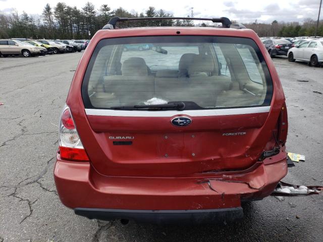 JF1SG63607H732993 - 2007 SUBARU FORESTER 2.5X RED photo 6