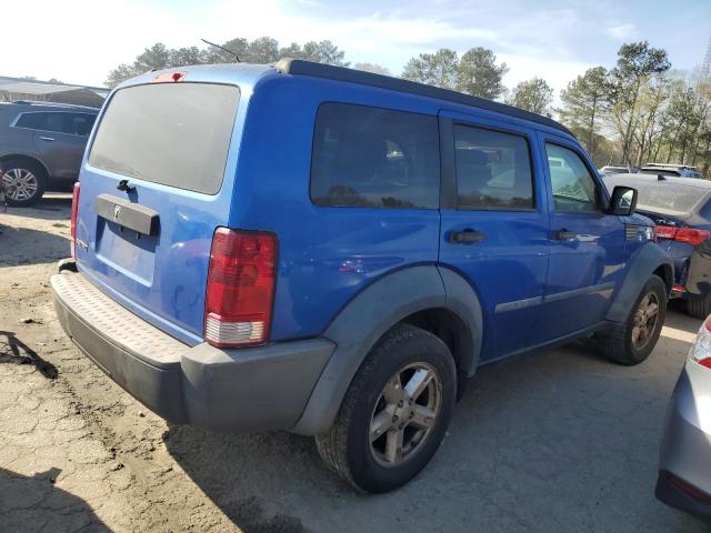 1D8GT28K47W595631 - 2007 DODGE NITRO SXT BLUE photo 3