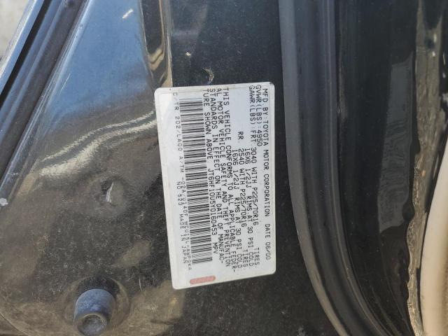 JT6HF10U5Y0160453 - 2000 LEXUS RX 300 BLACK photo 12