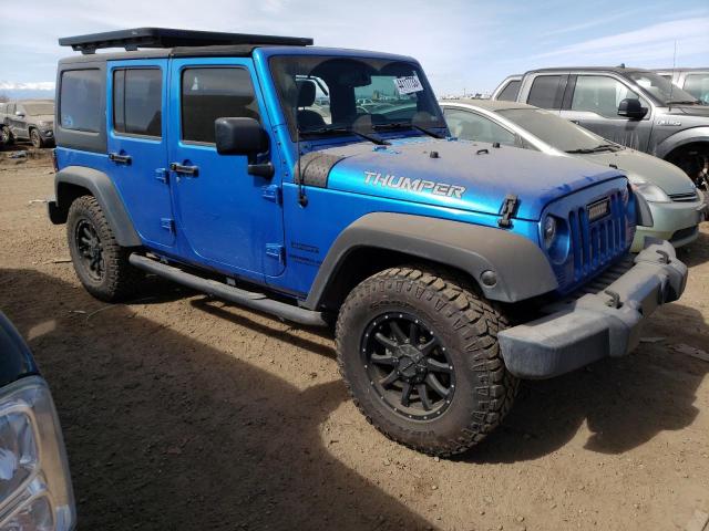 1C4BJWDG7GL114540 - 2016 JEEP WRANGLER U SPORT BLUE photo 4