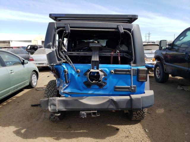 1C4BJWDG7GL114540 - 2016 JEEP WRANGLER U SPORT BLUE photo 6