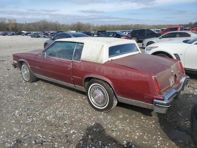 1G6AL5787EE637078 - 1984 CADILLAC ELDORADO BURGUNDY photo 2