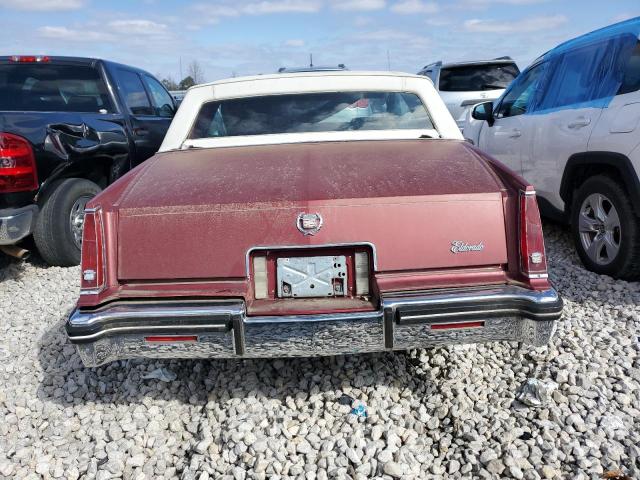 1G6AL5787EE637078 - 1984 CADILLAC ELDORADO BURGUNDY photo 6