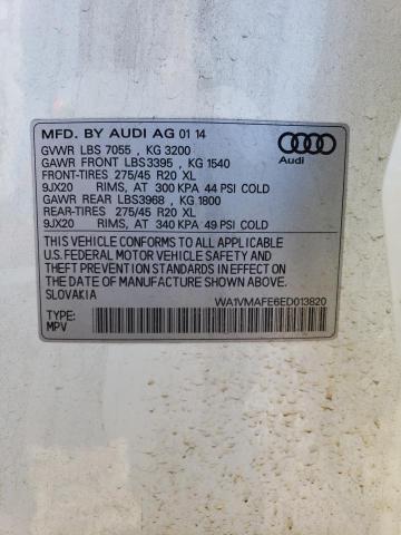 WA1VMAFE6ED013820 - 2014 AUDI Q7 PRESTIGE WHITE photo 14