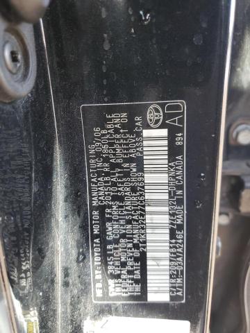 2T1KR32E77C637699 - 2007 TOYOTA COROLLA MA XR BLACK photo 12