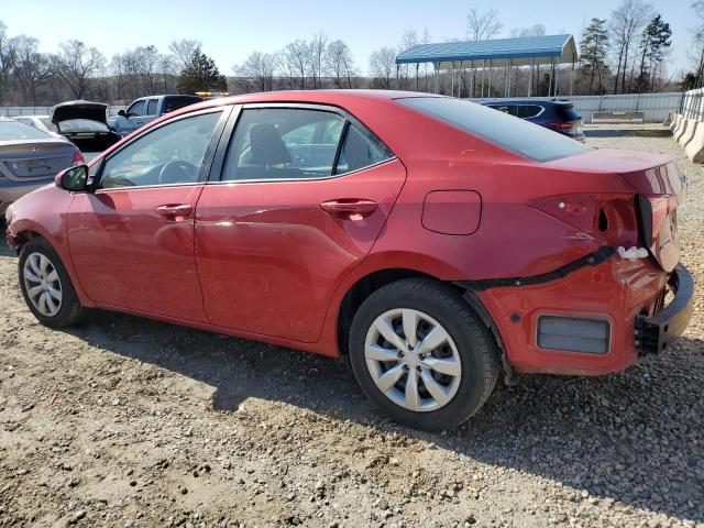 2T1BURHE3KC235213 - 2019 TOYOTA COROLLA L RED photo 2