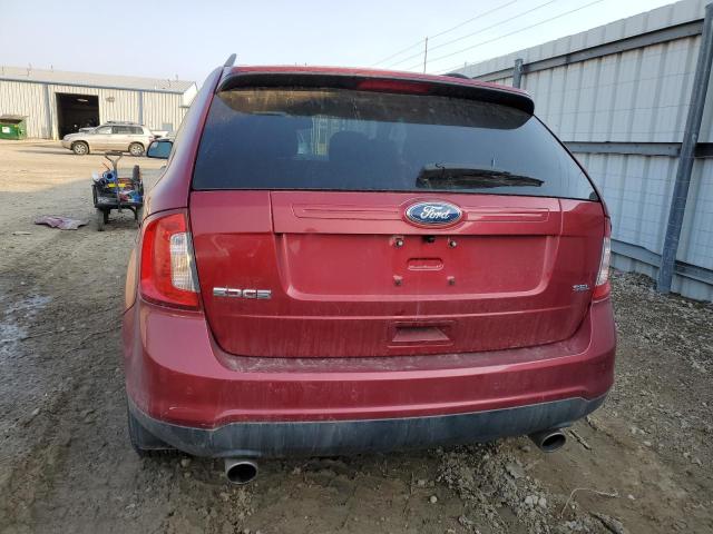 2FMDK3JC1DBC05624 - 2013 FORD EDGE SEL RED photo 6