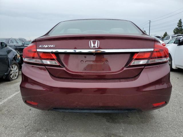 2HGFB2F52FH527319 - 2015 HONDA CIVIC LX BURGUNDY photo 6