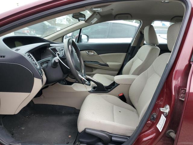 2HGFB2F52FH527319 - 2015 HONDA CIVIC LX BURGUNDY photo 7