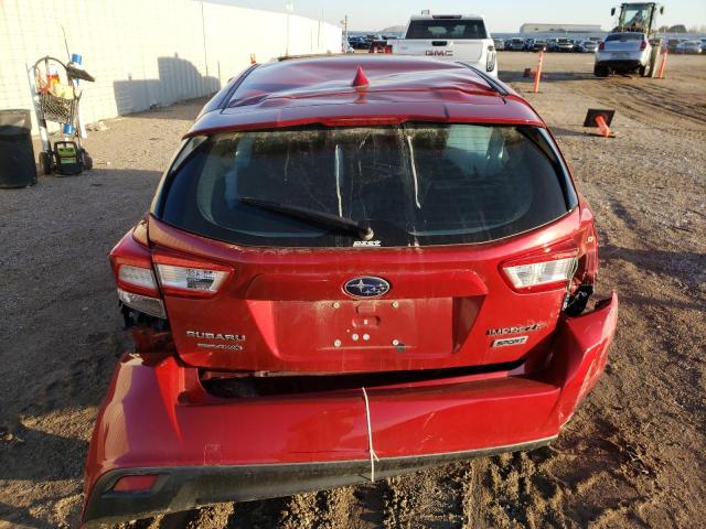 4S3GTAL61H3702642 - 2017 SUBARU IMPREZA SPORT RED photo 6