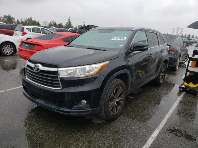 5TDKKRFH6GS161111 - 2016 TOYOTA HIGHLANDER XLE BLACK photo 1