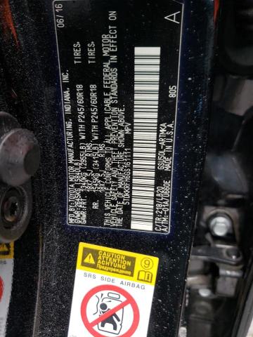 5TDKKRFH6GS161111 - 2016 TOYOTA HIGHLANDER XLE BLACK photo 13