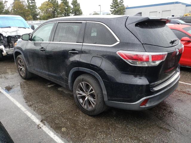 5TDKKRFH6GS161111 - 2016 TOYOTA HIGHLANDER XLE BLACK photo 2