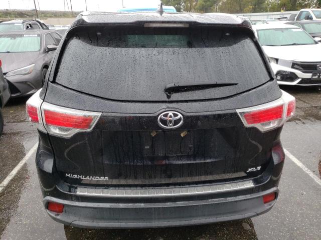5TDKKRFH6GS161111 - 2016 TOYOTA HIGHLANDER XLE BLACK photo 6