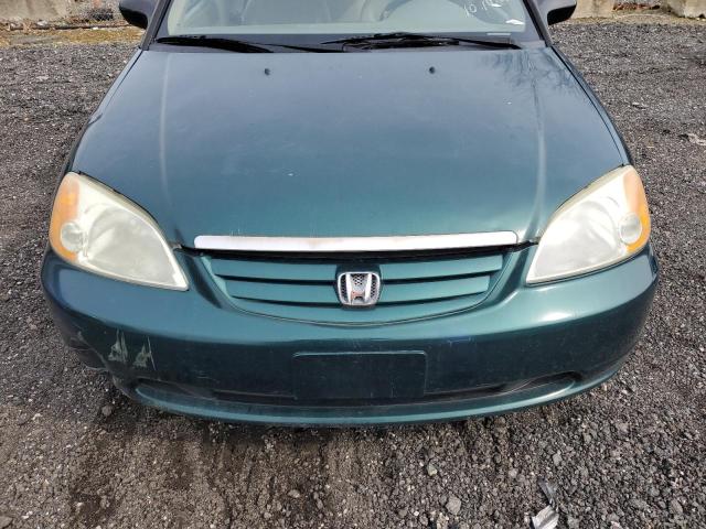 1HGES16562L049666 - 2002 HONDA CIVIC LX GREEN photo 11