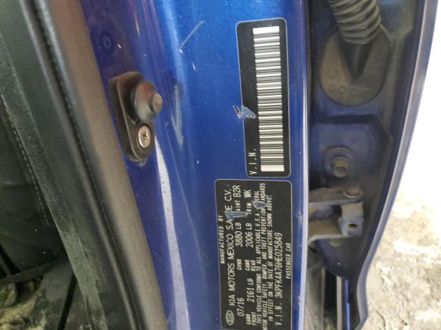 3KPFK4A76HE025849 - 2017 KIA FORTE LX BLUE photo 12