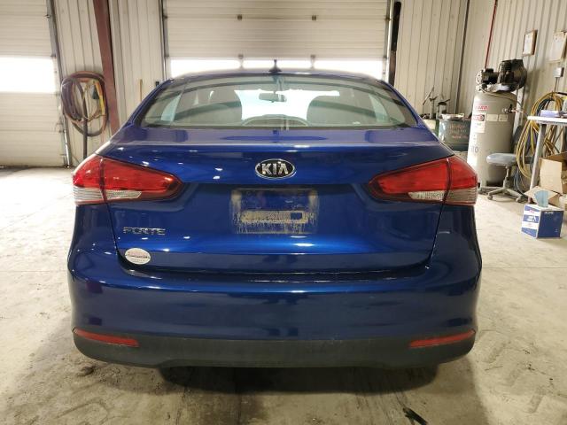 3KPFK4A76HE025849 - 2017 KIA FORTE LX BLUE photo 6