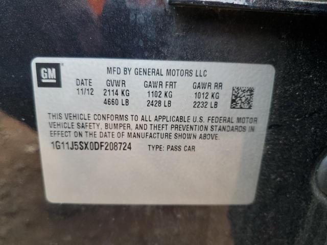 1G11J5SX0DF208724 - 2013 CHEVROLET MALIBU LTZ GRAY photo 12