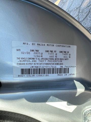 JM1NB3532Y0147646 - 2000 MAZDA MX-5 MIATA BASE SILVER photo 12