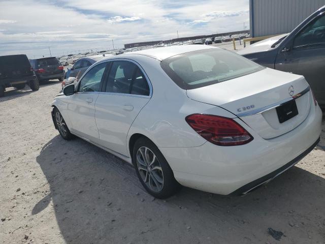 55SWF4JB6FU053701 - 2015 MERCEDES-BENZ C 300 WHITE photo 2