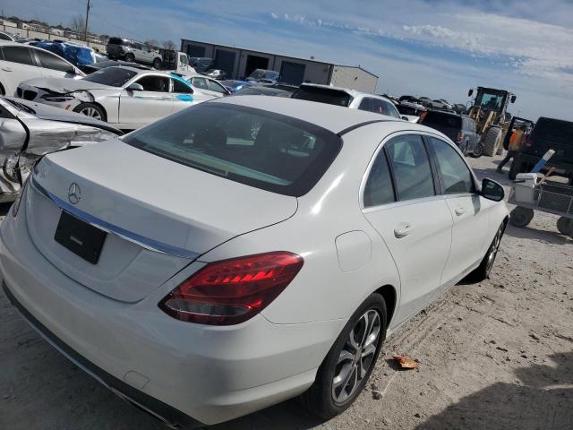 55SWF4JB6FU053701 - 2015 MERCEDES-BENZ C 300 WHITE photo 3