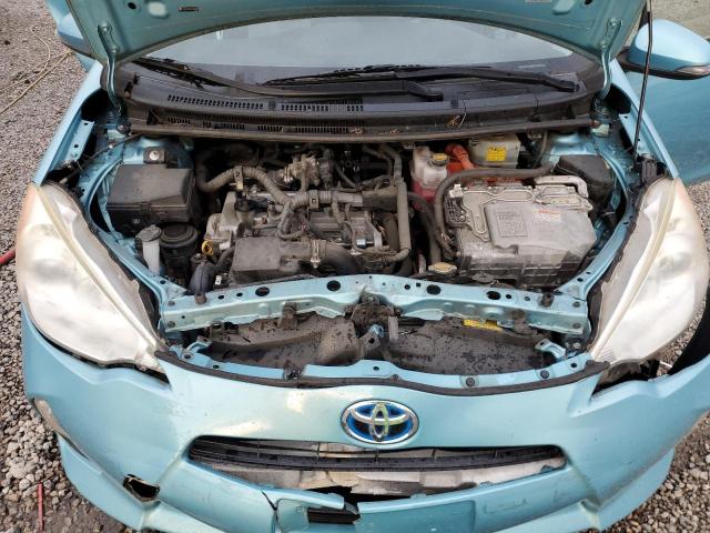 JTDKDTB32D1050338 - 2013 TOYOTA PRIUS C TURQUOISE photo 11