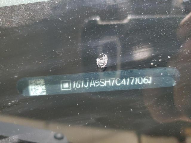 1G1JA5SH7C4171061 - 2012 CHEVROLET SONIC LS WHITE photo 12