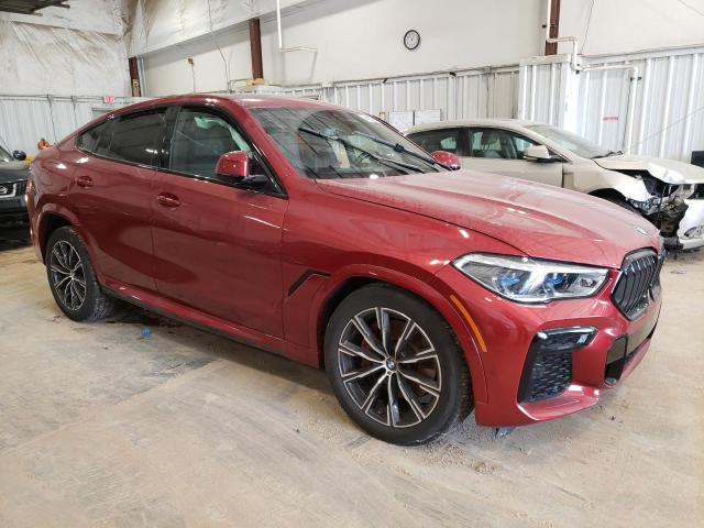 5UXCY6C01N9L58990 - 2022 BMW X6 XDRIVE40I RED photo 4