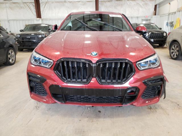 5UXCY6C01N9L58990 - 2022 BMW X6 XDRIVE40I RED photo 5