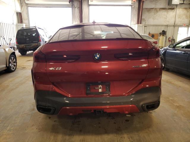 5UXCY6C01N9L58990 - 2022 BMW X6 XDRIVE40I RED photo 6