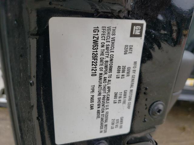 1G1ZW63126F221210 - 2006 CHEVROLET MALIBU MAXX SS 黑色 照片 12