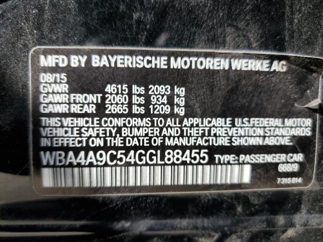 WBA4A9C54GGL88455 - 2016 BMW 428 I GRAN COUPE SULEV BLACK photo 13