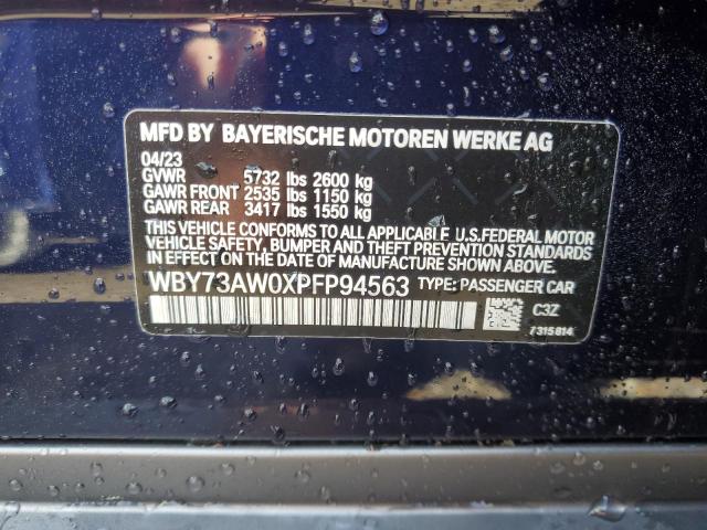 WBY73AW0XPFP94563 - 2023 BMW I4 EDRIVE4 BLUE photo 12