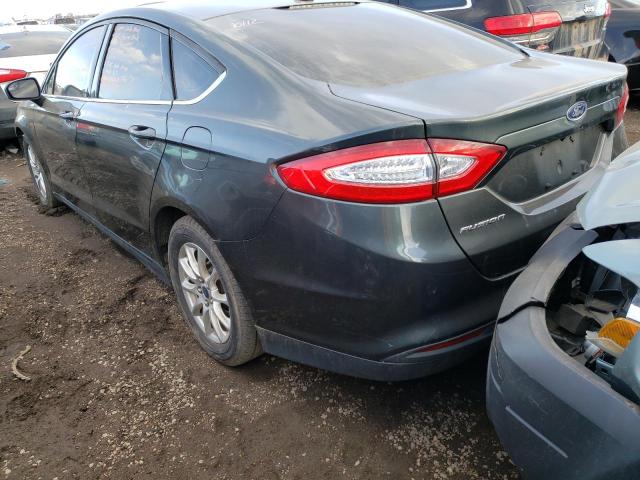 3FA6P0G7XFR225162 - 2015 FORD FUSION S GRAY photo 2