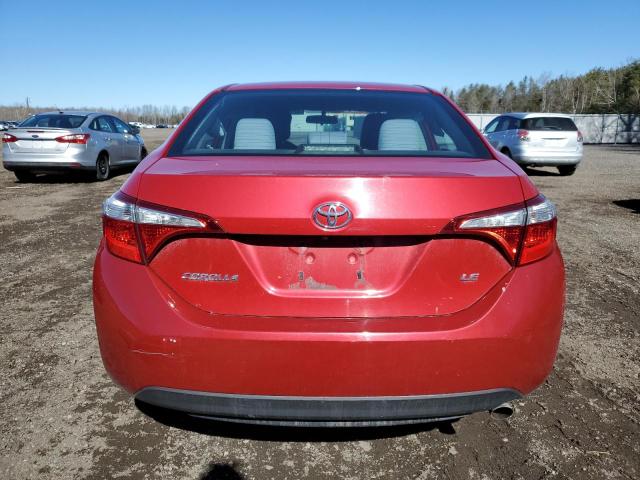 2T1BURHE0EC227770 - 2014 TOYOTA COROLLA L RED photo 6