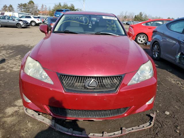 JTHCK262X65007432 - 2006 LEXUS IS 250 RED photo 5