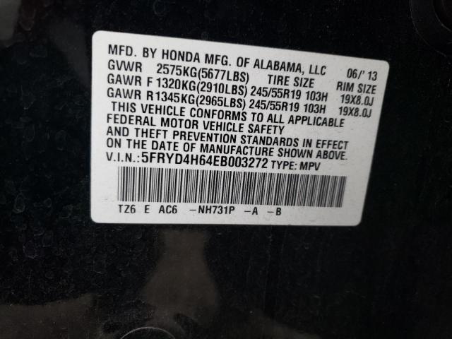 5FRYD4H64EB003272 - 2014 ACURA MDX TECHNOLOGY BLACK photo 13