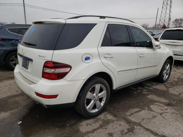 4JGBB8GB9BA660264 - 2011 MERCEDES-BENZ ML 350 4MATIC WHITE photo 3
