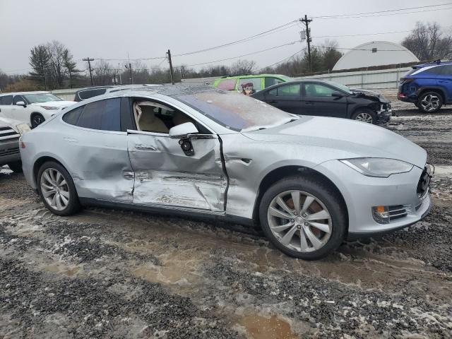 5YJSA1H11EFP43557 - 2014 TESLA MODEL S SILVER photo 4