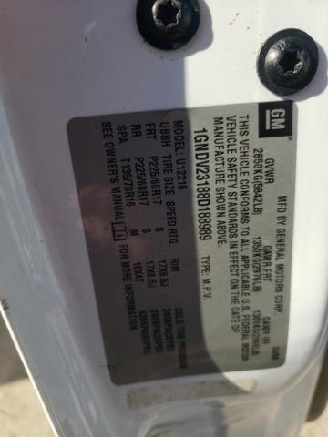 1GNDV23188D188989 - 2008 CHEVROLET UPLANDER C LS WHITE photo 12